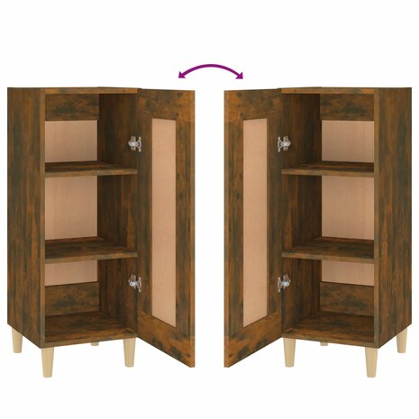 Dressoir 34,5x34x90 cm bewerkt hout gerookt eiken 8720287085577 8