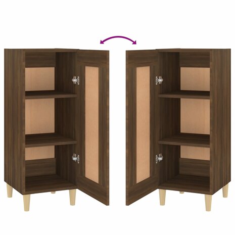 Dressoir 34,5x34x90 cm bewerkt hout bruin eikenkleur 8720287085591 8