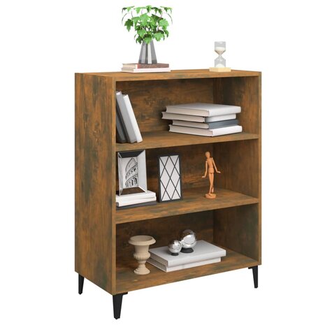 Dressoir 69,5x32,5x90 cm bewerkt hout gerookt eikenkleurig 8720286973646 5
