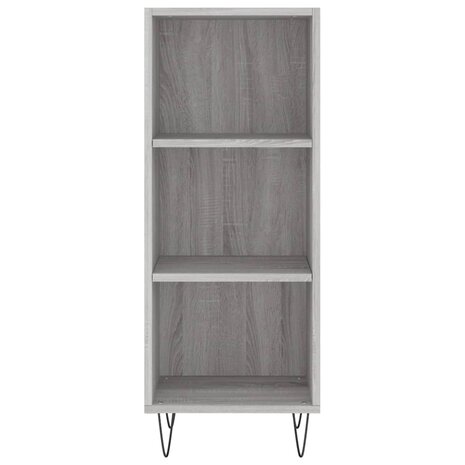 Dressoir 34,5x32,5x90 cm bewerkt hout grijs sonoma eikenkleurig 8720845869014 4