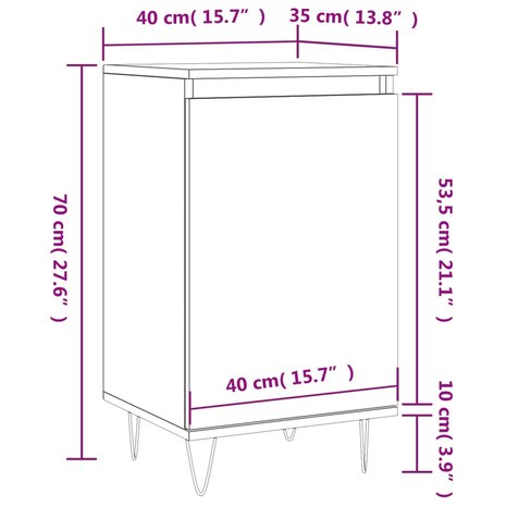 Dressoir 40x35x70 cm bewerkt hout gerookt eikenkleurig 8720845872892 12