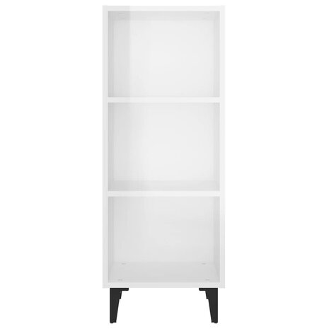 Dressoir 34,5x32,5x90 cm bewerkt hout hoogglans wit 8720287081067 5