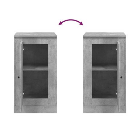 Dressoir 37,5x35,5x67,5 cm bewerkt hout betongrijs 8720845790981 9
