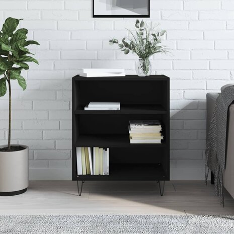 Dressoir 57x35x70 cm bewerkt hout zwart 8720845907365 1
