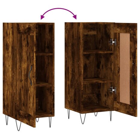 Dressoir 34,5x34x90 cm bewerkt hout gerookt eiken 8720845871567 9