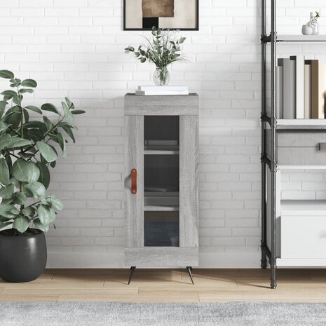 Dressoir 34,5x34x90 cm bewerkt hout grijs sonoma eikenkleurig 8720845869410 1