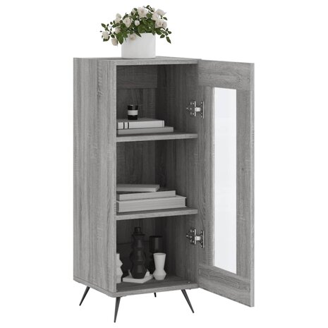 Dressoir 34,5x34x90 cm bewerkt hout grijs sonoma eikenkleurig 8720845869410 4