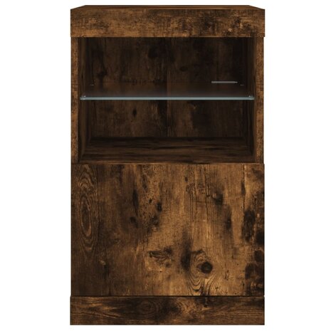 Dressoir met LED-verlichting 41x37x67 cm gerookt eikenkleurig 8721012252677 6