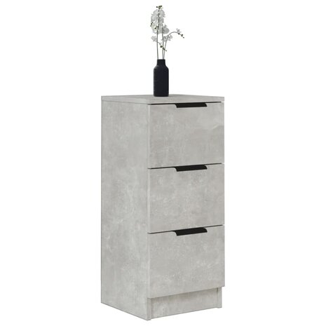 Dressoir 30x30x70 cm bewerkt hout betongrijs 8720287078739 4