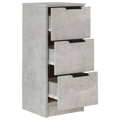 Dressoir 30x30x70 cm bewerkt hout betongrijs 8720287078739 7