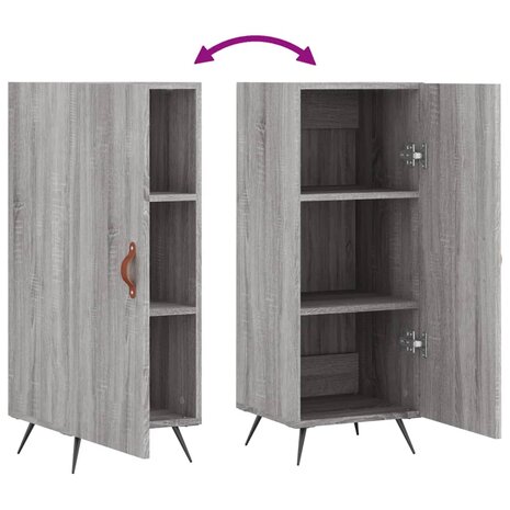 Dressoir 34,5x34x90 cm bewerkt hout grijs sonoma eikenkleurig 8720845866853 9