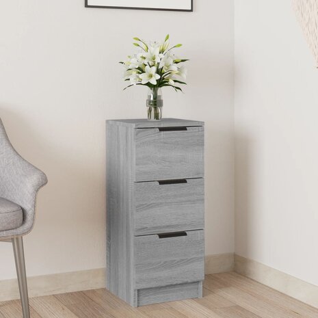 Dressoir 30x30x70 cm bewerkt hout grijs sonoma eikenkleurig 8720287084099 1