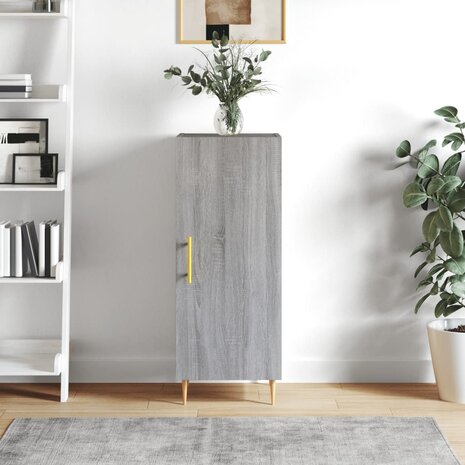 Dressoir 34,5x34x90 cm bewerkt hout grijs sonoma eikenkleurig 8720845867010 1
