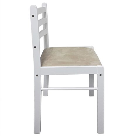 Eetkamerstoelen 2 st massief rubberwood en fluweel wit 8718475933083 5