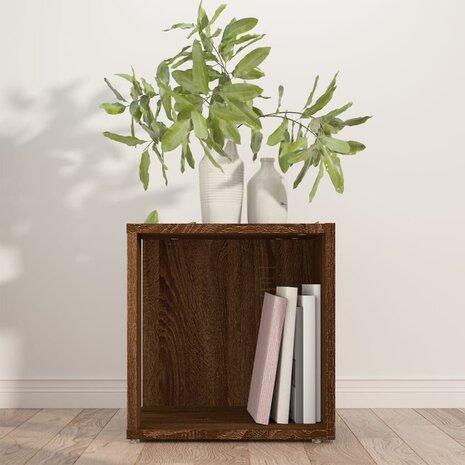 Bijzettafel 33x33x34,5 cm bewerkt hout bruineikenkleurig 8720286956878 3