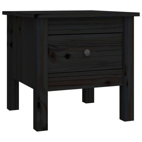 Bijzettafel 40x40x39 cm massief grenenhout zwart 8720286922835 2