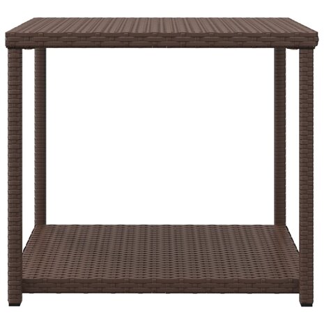 Bijzettafel 55x45x49 cm poly rattan bruin 8720845679101 3