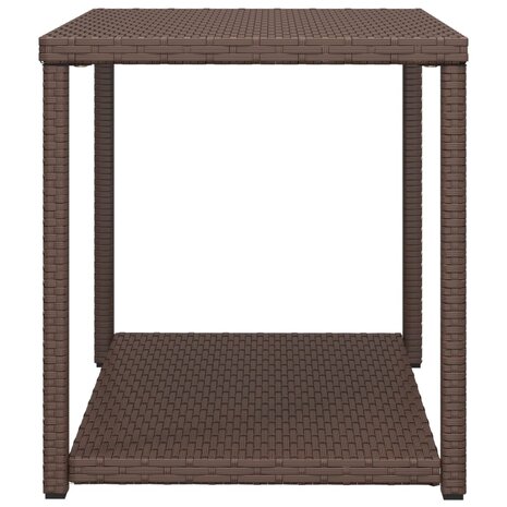 Bijzettafel 55x45x49 cm poly rattan bruin 8720845679101 4