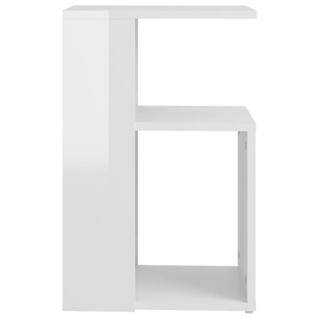 Bijzettafel 36x30x56 cm bewerkt hout hoogglans wit 8720286586211 4