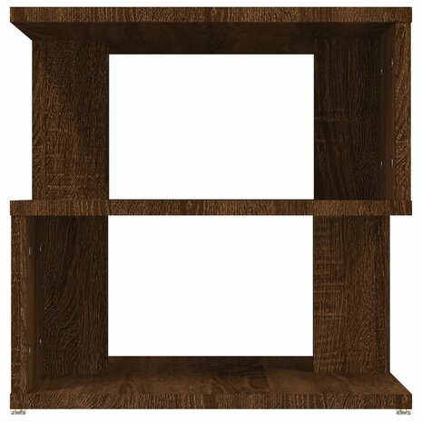 Bijzettafel 40x40x40 cm bewerkt hout bruin eikenkleur 8720286978412 3