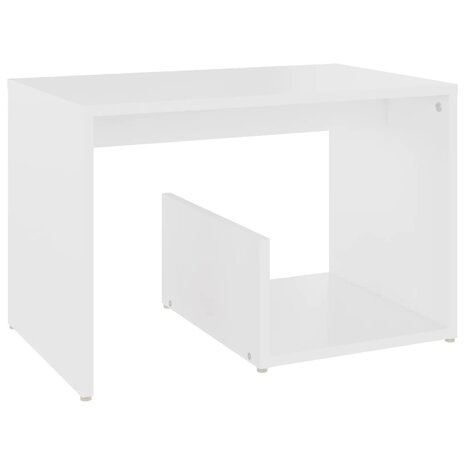 Bijzettafel 59x36x38 cm bewerkt hout wit 8720286558973 2
