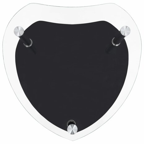 Bijzettafel 2-laags 38x38x50 cm gehard glas transparant zwart 8720286057148 5