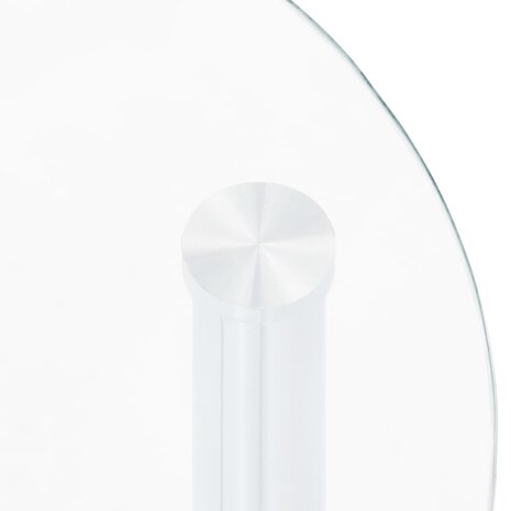 Bijzettafel 2-laags 38x38x50 cm gehard glas transparant zwart 8720286057148 6