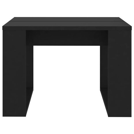 Bijzettafel 50x50x35 cm spaanplaat zwart 8720286611609 5