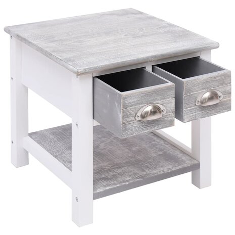 Bijzettafel 40x40x40 cm paulowniahout grijs 8719883668345 4