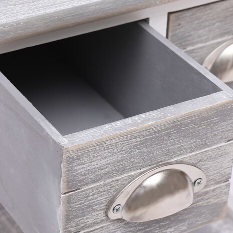 Bijzettafel 40x40x40 cm paulowniahout grijs 8719883668345 6