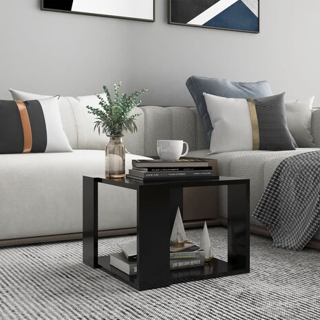 Salontafel 40x40x30 cm bewerkt hout zwart 8720286542330 1