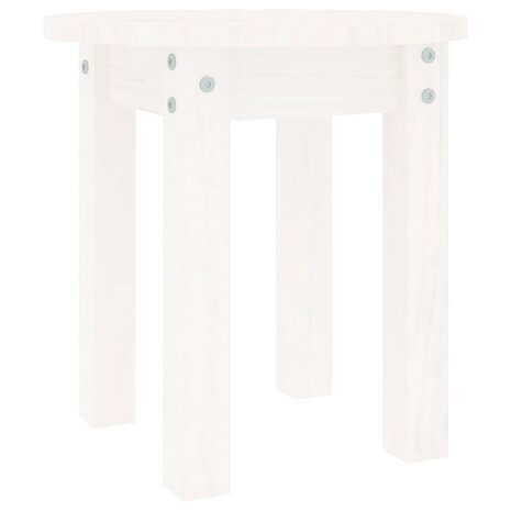 Salontafel Ø 35x35 cm massief grenenhout wit 8720287208358 2