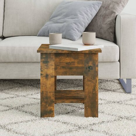 Salontafel 40x40x42 cm bewerkt hout gerookt eikenkleurig 8720286837641 3