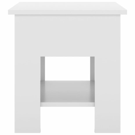 Salontafel 40x40x42 cm bewerkt hout hoogglans wit 8720286836187 5