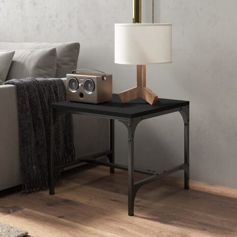 Salontafel 50x50x35 cm bewerkt hout zwart 8720287197799 3