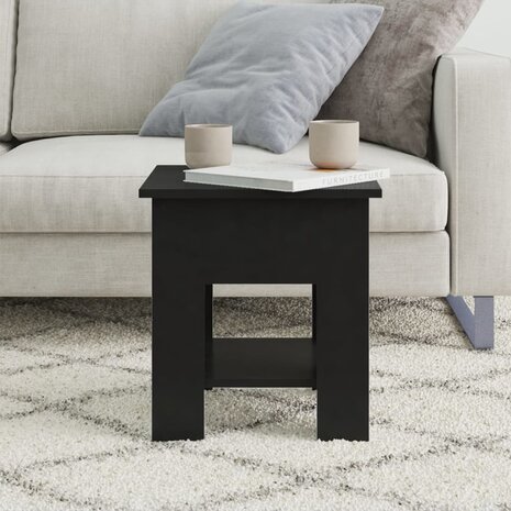 Salontafel 40x40x42 cm bewerkt hout zwart 8720286836156 3
