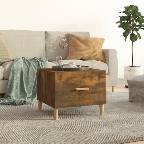 Salontafel 50x50x40 cm bewerkt hout gerookt eikenkleurig 8720287086383 1