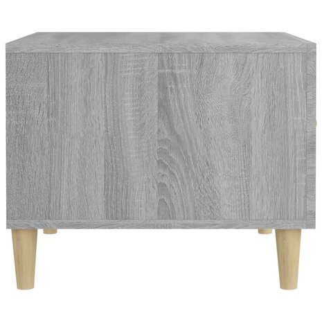 Salontafel 50x50x40 cm bewerkt hout grijs sonoma eikenkleurig 8720287086406 8