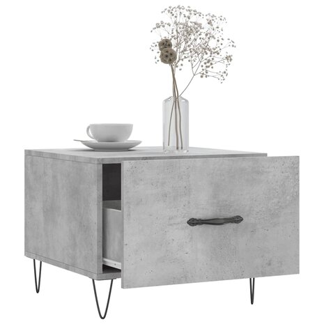 Salontafel 50x50x40 cm bewerkt hout betongrijs 8720845428495 4