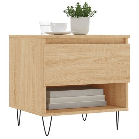 Salontafel 50x46x50 cm bewerkt hout sonoma eikenkleurig 8721012112254 3