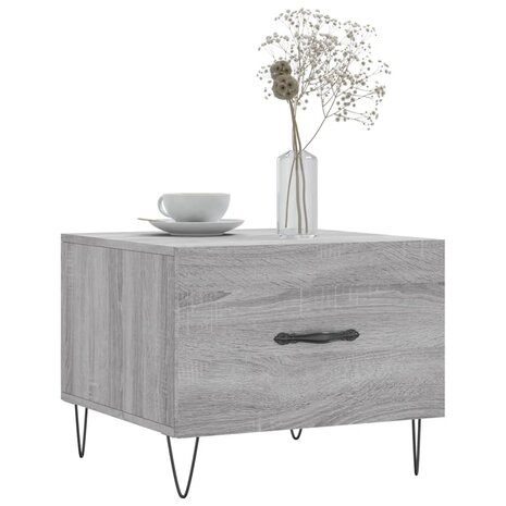 Salontafel 50x50x40 cm bewerkt hout grijs sonoma eiken 8720845428532 3