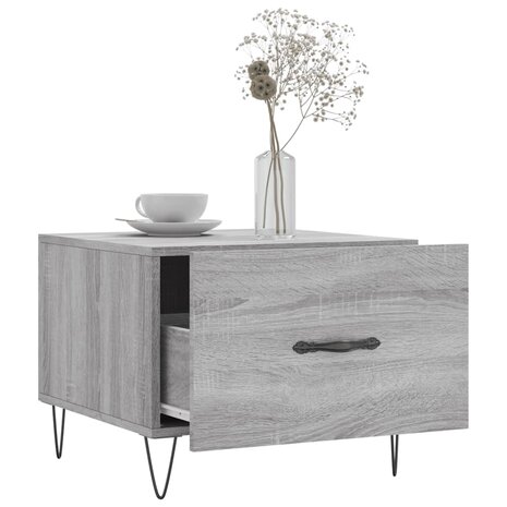 Salontafel 50x50x40 cm bewerkt hout grijs sonoma eiken 8720845428532 4