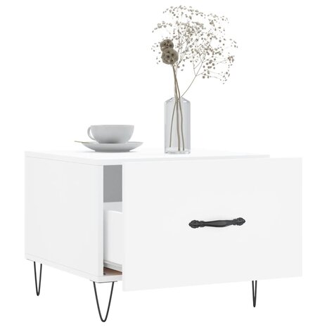 Salontafel 50x50x40 cm bewerkt hout wit 8720845428419 4
