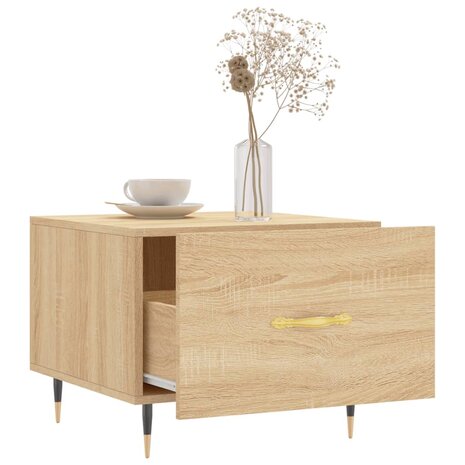 Salontafel 50x50x35 cm bewerkt hout sonoma eikenkleurig 8720845428150 4