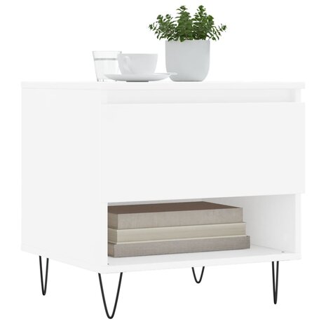 Salontafel 50x46x50 cm bewerkt hout wit 8721012112193 3