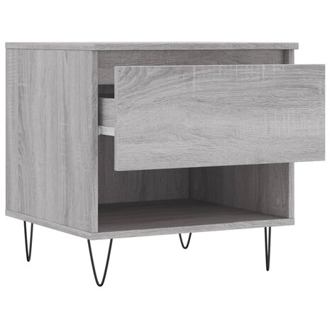 Salontafel 50x46x50 cm bewerkt hout grijs sonoma eikenkleurig 8721012112315 6