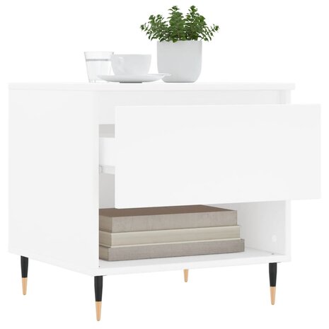 Salontafel 50x46x50 cm bewerkt hout wit 8721012112032 4