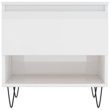 Salontafel 50x46x50 cm bewerkt hout hoogglans wit 8721012112230 5