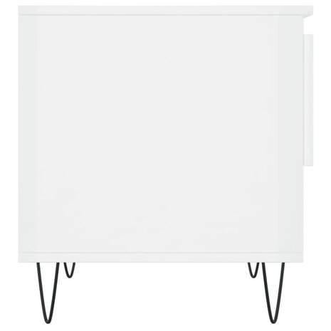 Salontafel 50x46x50 cm bewerkt hout hoogglans wit 8721012112230 7