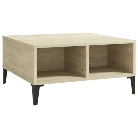 Salontafel 60x60x30 cm bewerkt hout sonoma eikenkleurig 8720286357989 2
